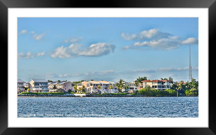 Key Largo Houses Framed Mounted Print by Chris Thaxter