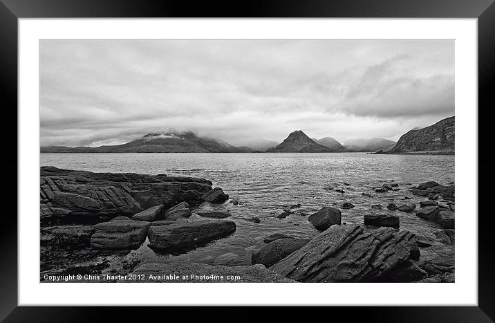 The Cuillin's in the mist Framed Mounted Print by Chris Thaxter