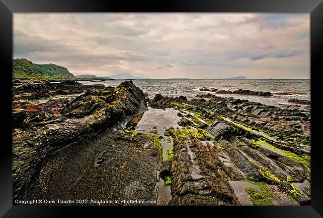 Low tide rocks Framed Print by Chris Thaxter