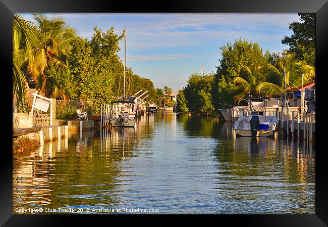 Key Largo Canal 2 Framed Print by Chris Thaxter