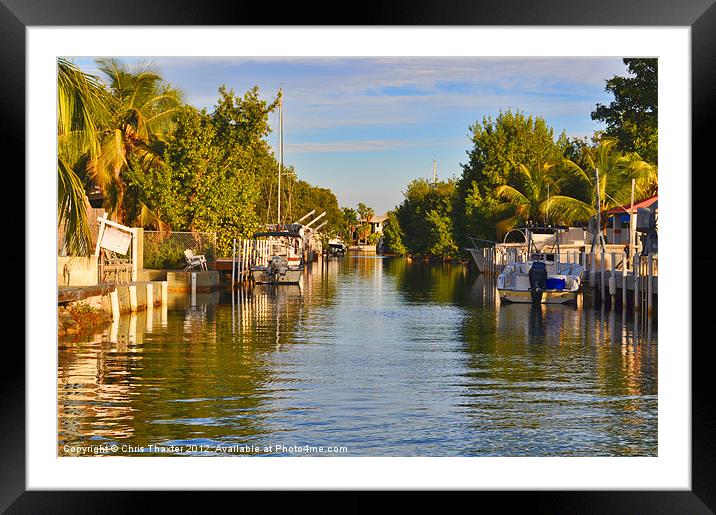 Key Largo Canal 2 Framed Mounted Print by Chris Thaxter