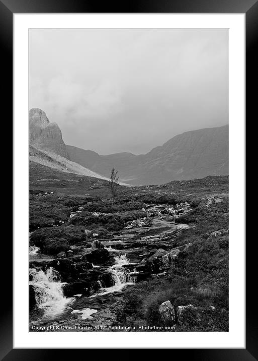 Misty Russel Burn Wester Ross Framed Mounted Print by Chris Thaxter