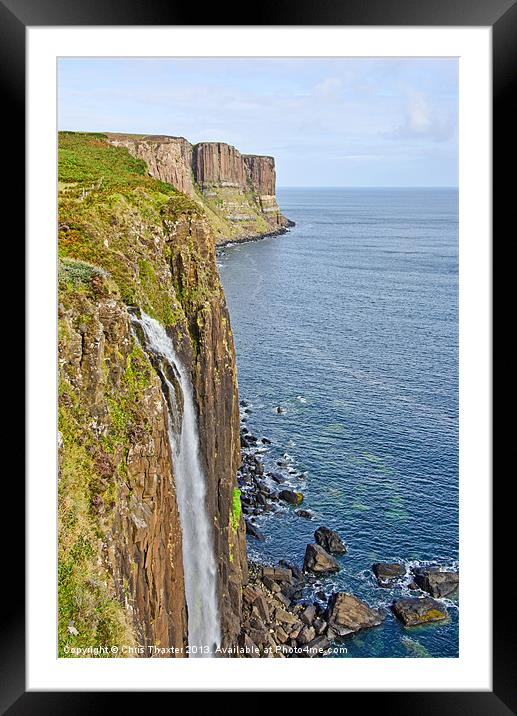 Majestic Kilt Rock Waterfall Framed Mounted Print by Chris Thaxter