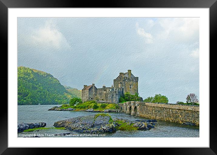 Aweinspiring Eilean Donan Castle Framed Mounted Print by Chris Thaxter