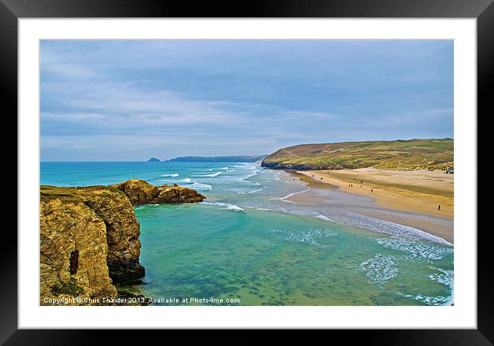 Spectacular Perranporth Beach Framed Mounted Print by Chris Thaxter