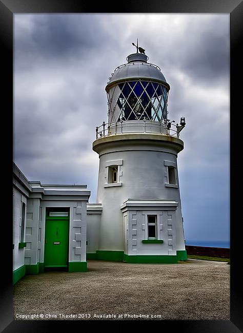 Majestic Pendeen Lighthouse Framed Print by Chris Thaxter