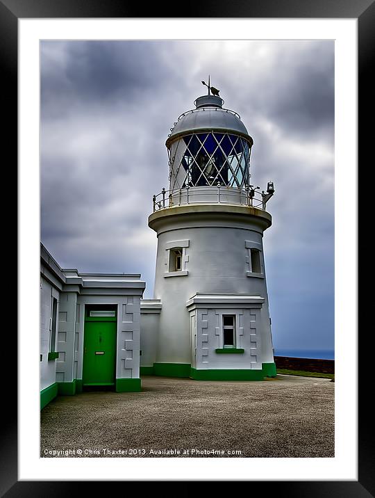 Majestic Pendeen Lighthouse Framed Mounted Print by Chris Thaxter