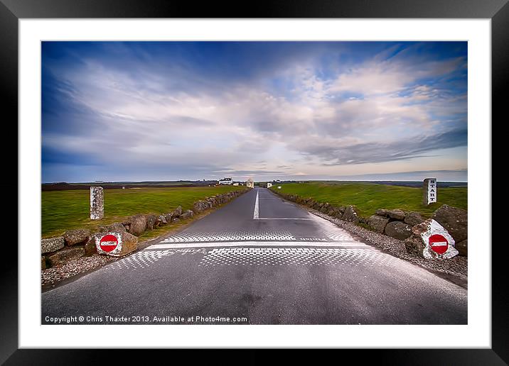 Lands End Start and Finish Line Framed Mounted Print by Chris Thaxter