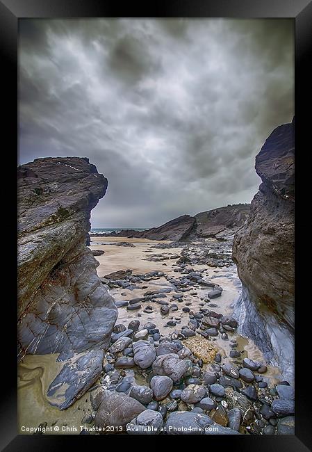 Gap in the Rocks Framed Print by Chris Thaxter