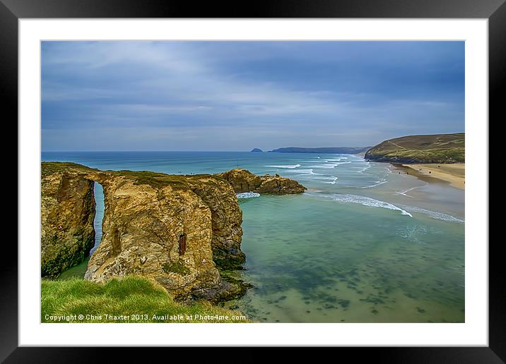 Perranporth Beach 2 Framed Mounted Print by Chris Thaxter