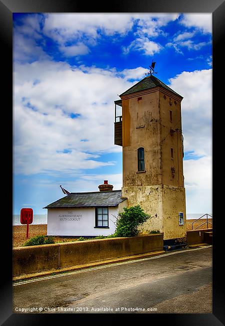 South Lookout Tower Aldeburgh Beach Framed Print by Chris Thaxter