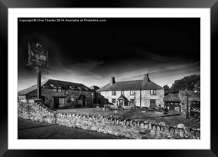Jamaica Inn Black and White Framed Mounted Print by Chris Thaxter
