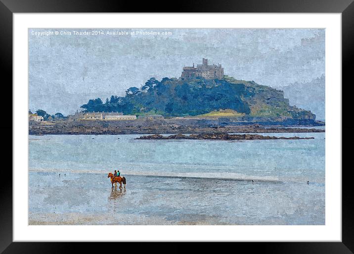 St Michaels Mount Framed Mounted Print by Chris Thaxter