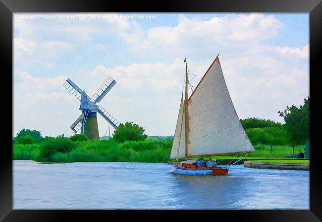 Sailing the Norfolk Broads Framed Print by Chris Thaxter