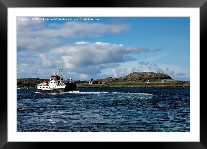  Ferry to Iona Framed Mounted Print by Chris Thaxter