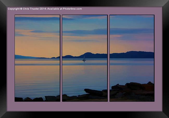 Serenity Tryptych  Framed Print by Chris Thaxter