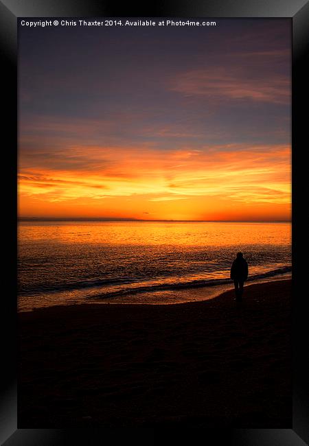  Watching the Sunset Framed Print by Chris Thaxter