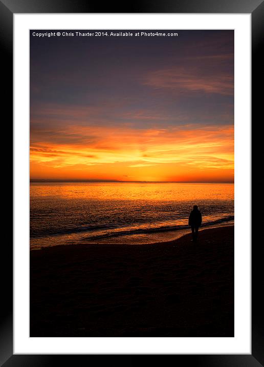  Watching the Sunset Framed Mounted Print by Chris Thaxter