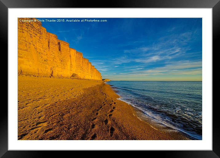  Footsteps in the sand Framed Mounted Print by Chris Thaxter