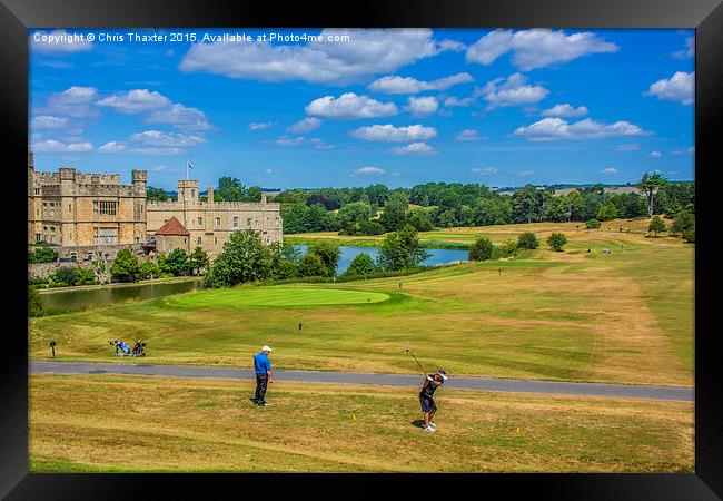  Teeing Off at Leeds Castle Framed Print by Chris Thaxter