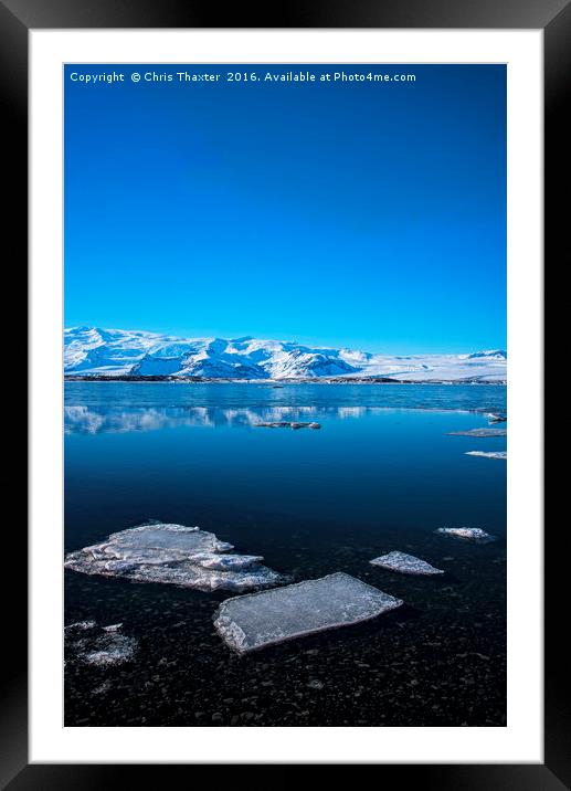 Ice lagoon 3 Iceland Framed Mounted Print by Chris Thaxter