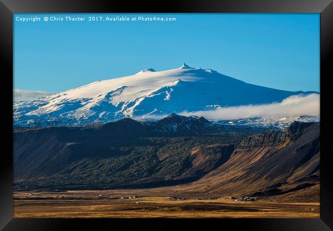 Snaefellsjokull Glacier 2 Iceland Framed Print by Chris Thaxter