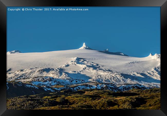 Snaefellsjokull volcano 3 Iceland Framed Print by Chris Thaxter