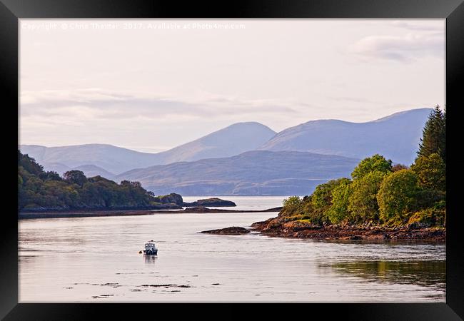 Looking to the Isle of Mull Framed Print by Chris Thaxter