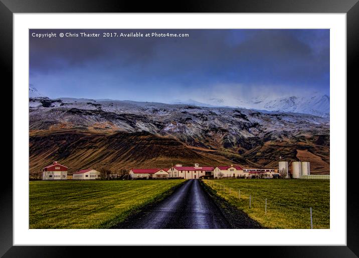 Eyjafjallajokull Volcano  Iceland Framed Mounted Print by Chris Thaxter