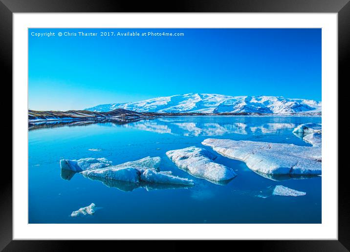 Ice lagoon Iceland Framed Mounted Print by Chris Thaxter