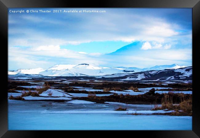 Hekla Volcano Iceland. Framed Print by Chris Thaxter