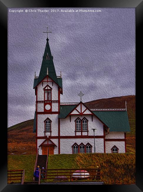 Husavik Church Iceland Framed Print by Chris Thaxter