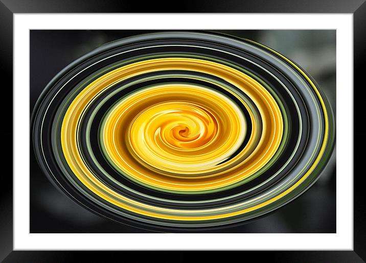 The Radiant Swirl of Yellow Roses Framed Mounted Print by Chris Thaxter