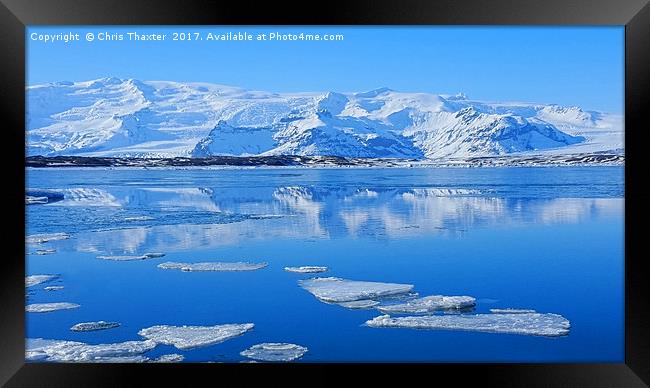 Ice Lake Iceland Framed Print by Chris Thaxter