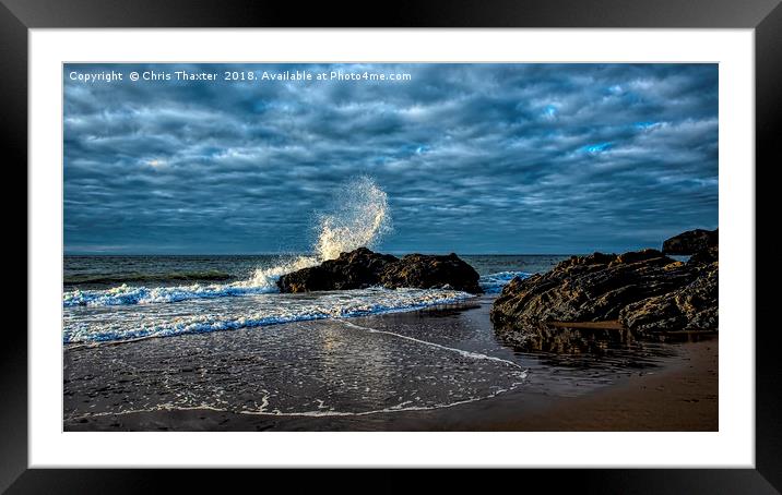 Incoming Tide Framed Mounted Print by Chris Thaxter