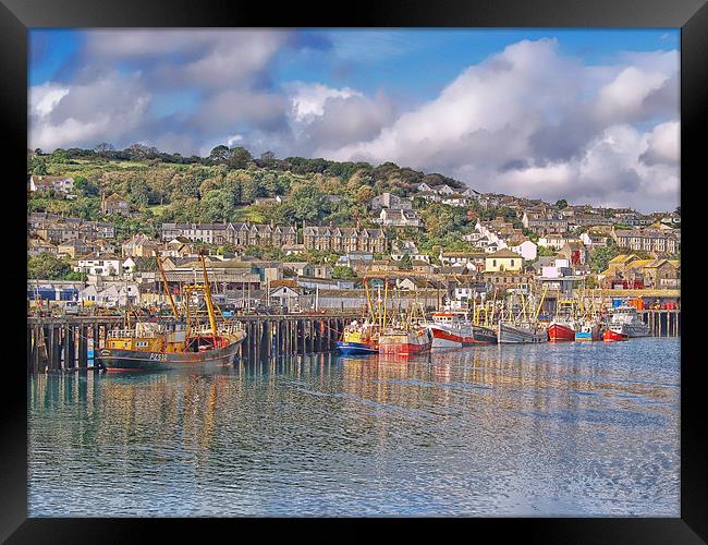 Majestic Newlyn Harbour A Photographers Perspectiv Framed Print by Chris Thaxter
