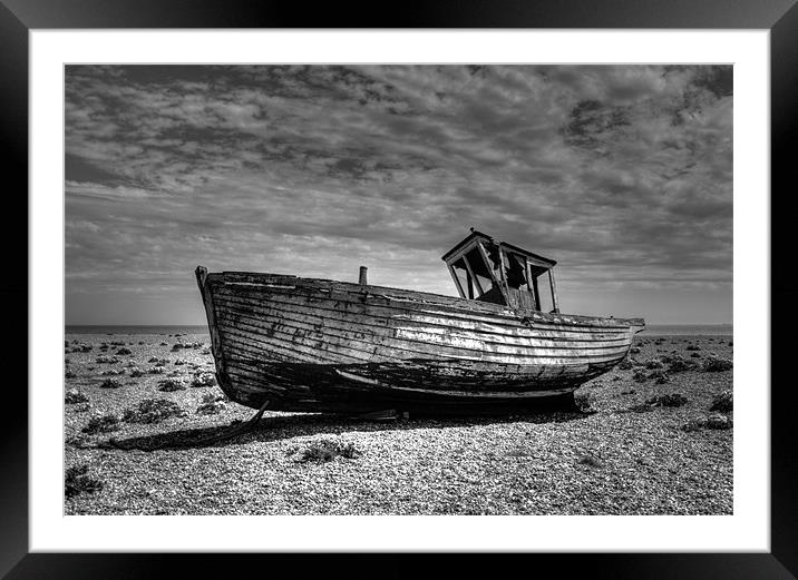Dungeness Boat Days gone By Framed Mounted Print by Chris Thaxter