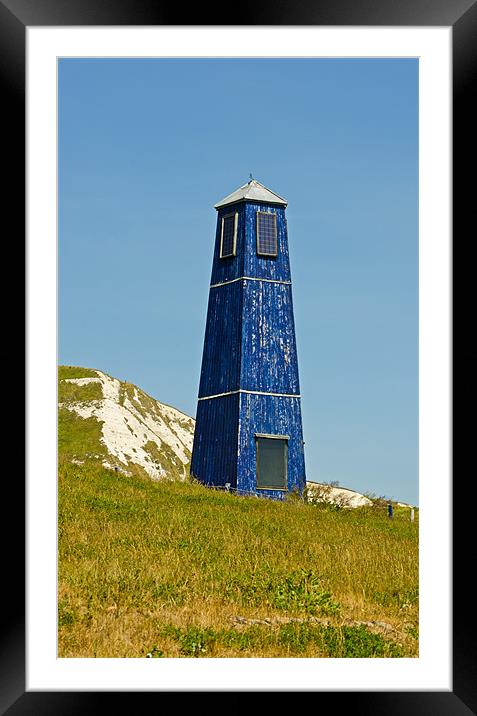 Samphire Hoe Tower Framed Mounted Print by Chris Thaxter