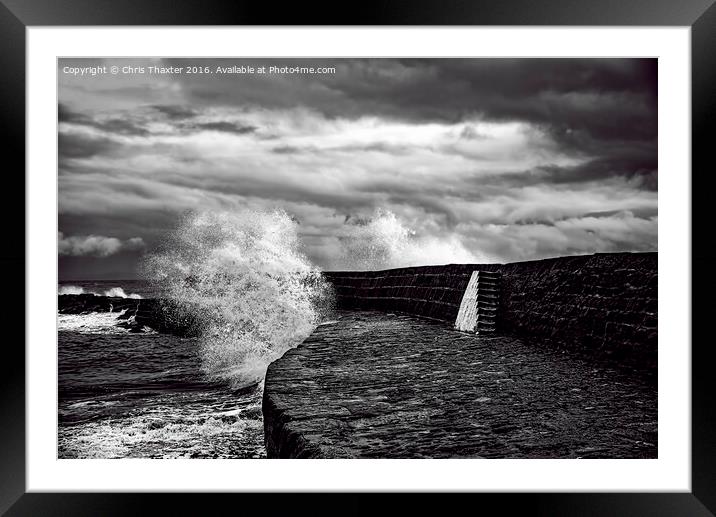 Waves over the Cobb Framed Mounted Print by Chris Thaxter