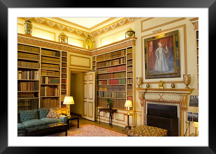The Library Leeds Castle Framed Mounted Print by Chris Thaxter