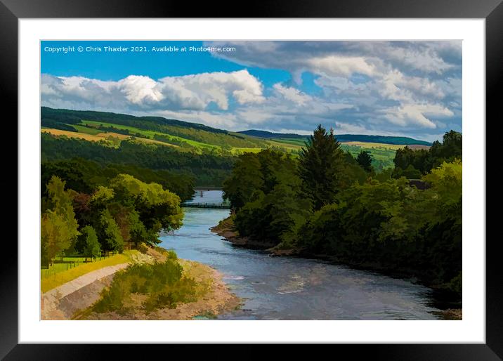 Pitlochry Dam View Framed Mounted Print by Chris Thaxter