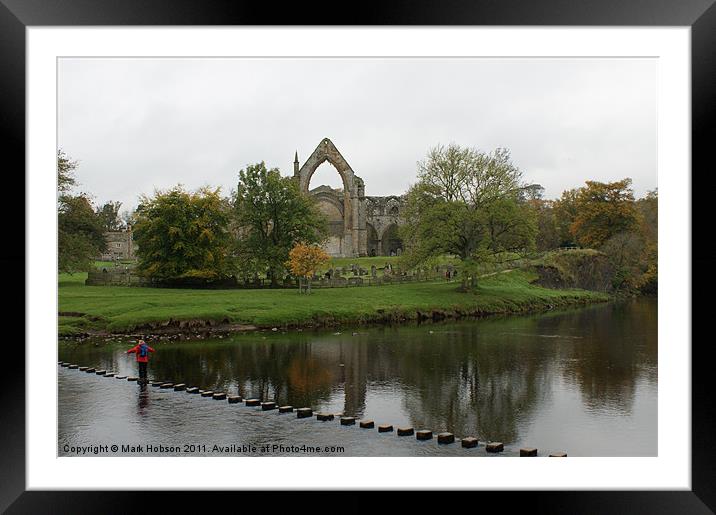 Stepping Stones Framed Mounted Print by Mark Hobson