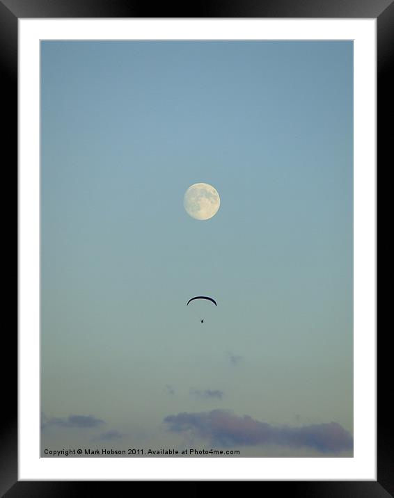 Fly Me To The Moon Framed Mounted Print by Mark Hobson