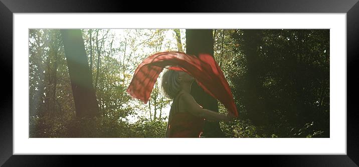 A Flash of Red Framed Mounted Print by Mark Hobson