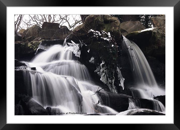 Frozen Falls Framed Mounted Print by Mark Hobson