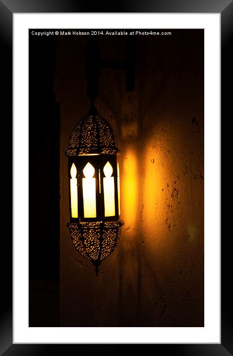 Moroccan Lamp Framed Mounted Print by Mark Hobson