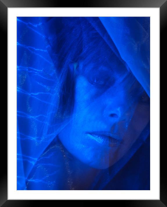 Haunted Blue Framed Mounted Print by Mark Hobson