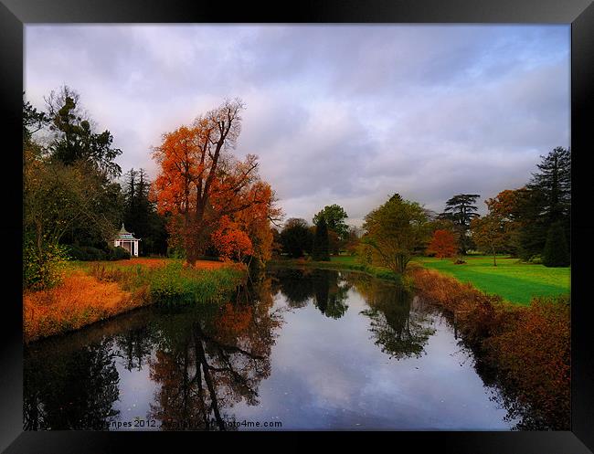 Autumn Reflections at Wrest Park Framed Print by Bel Menpes