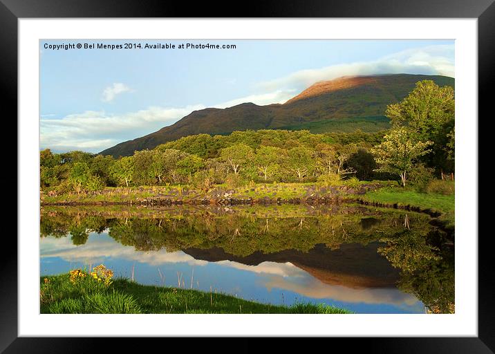 Reflections on Loch Etive Framed Mounted Print by Bel Menpes