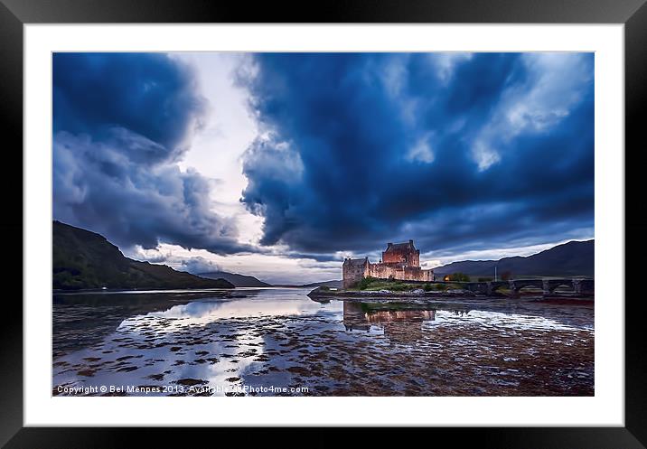 Stormy Skies Eilean Donan Castle Framed Mounted Print by Bel Menpes